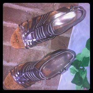 BCB Generation Silver Wedge Heels